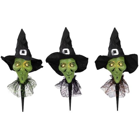 Light Up Your Halloween Night with an Incandescent Face Witch Halloween Decoration Set